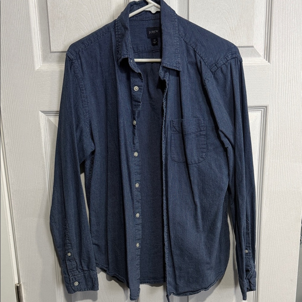 J. Crew Dark Blue Casual Button Down Shirt
